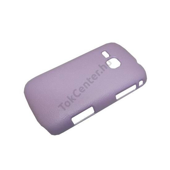 Samsung Galaxy Mini 2 (GT-S6500) Műanyag telefonvédő (bőrhatás) LILA