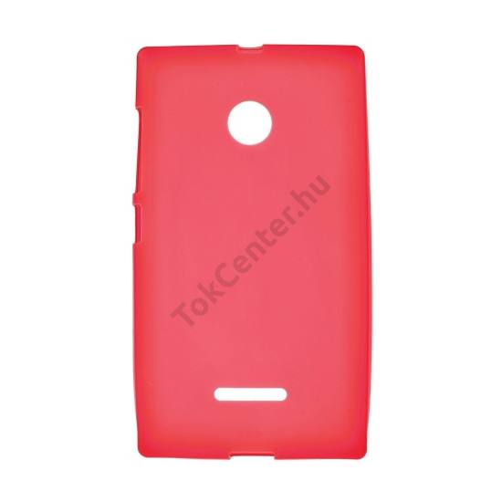 Telefonvédő gumi / szilikon (fényes keret) PIROS