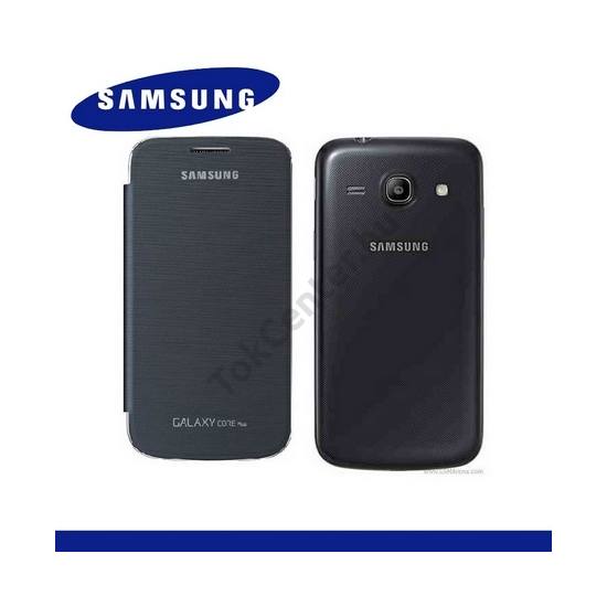Samsung Galaxy Core Plus Műanyag telefonvédő (oldalra nyíló) FLIP, FEKETE (EF-FG350NBEGWW)