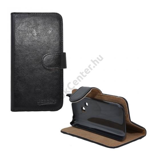 Nokia 220 Tok álló, bőr (FLIP, mágneses, oldalra nyíló, bankkártya tartó, asztali tartó funkció) FEKETE