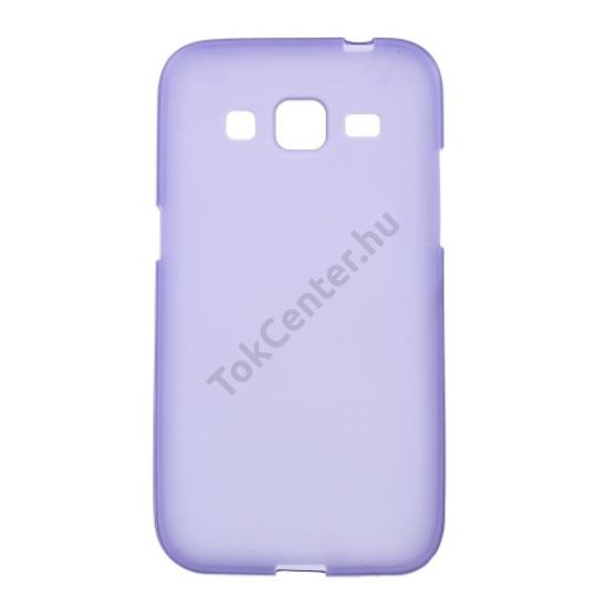 Samsung Galaxy Core Prime (SM-G360) Telefonvédő gumi / szilikon (fényes keret) ÁTLÁTSZÓ LILA