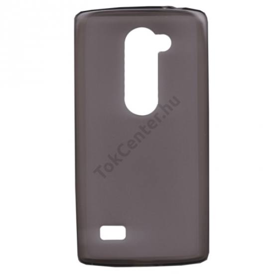 LG Leon (C50)  Telefonvédő gumi / szilikon (fényes keret) FÜSTSZÍNŰ