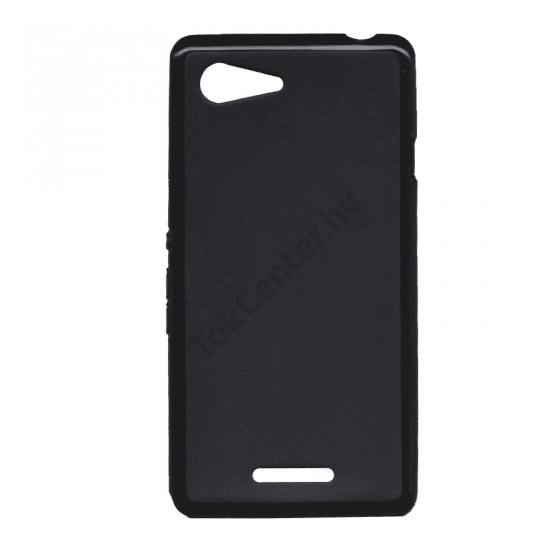Sony Xperia E3 (D2203) Telefonvédő gumi / szilikon (fényes keret) FEKETE