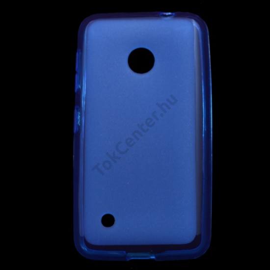Nokia Lumia 530 Telefonvédő gumi / szilikon (fényes keret) KÉK