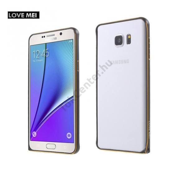 Samsung Galaxy Note 5 (SM-N920) LOVE MEI telefonvédő alumínium keret (BUMPER) FEKETE