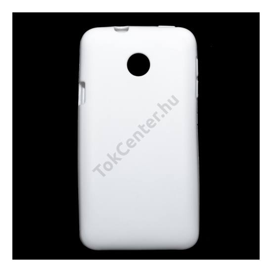 Huawei Ascend Y330 Telefonvédő gumi / szilikon (fényes keret) FEHÉR