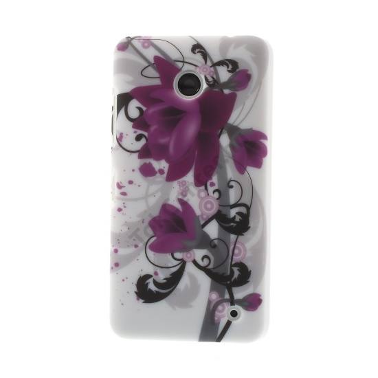 Nokia Lumia 630 Műanyag telefonvédő (lótuszvirág minta) FEHÉR