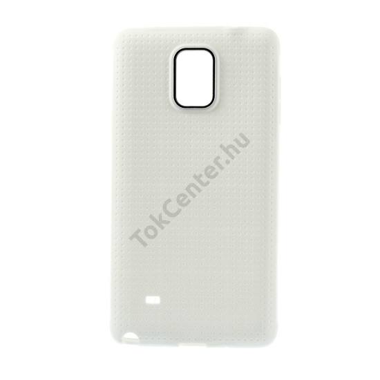 Samsung Galaxy Note 4. (SM-N910C) Telefonvédő gumi / szilikon (lyukacsos minta) FEHÉR