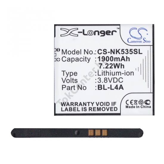 Microsoft Lumia 535 Akku 1900 mAh LI-ION (BL-L4A kompatibilis)