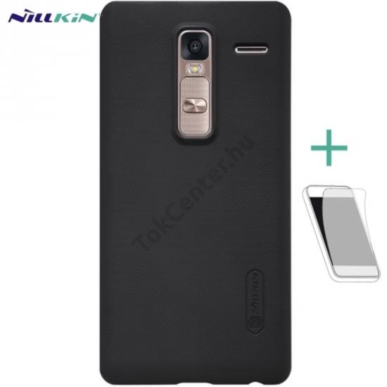 LG Zero (H650E) NILLKIN SUPER FROSTED műanyag telefonvédő (gumírozott, érdes felület, képernyővédő fólia, tisztítókendő) FEKETE
