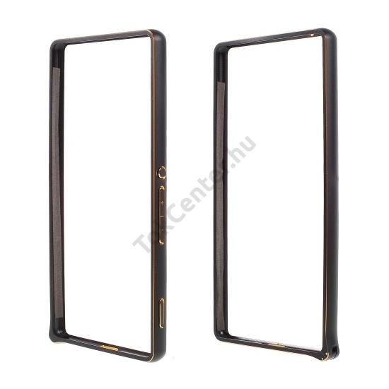 Sony Xperia M5 Telefonvédő alumínium keret (BUMPER) FEKETE