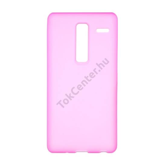 LG Zero (H650E) Telefonvédő gumi / szilikon (fényes keret) RÓZSASZÍN
