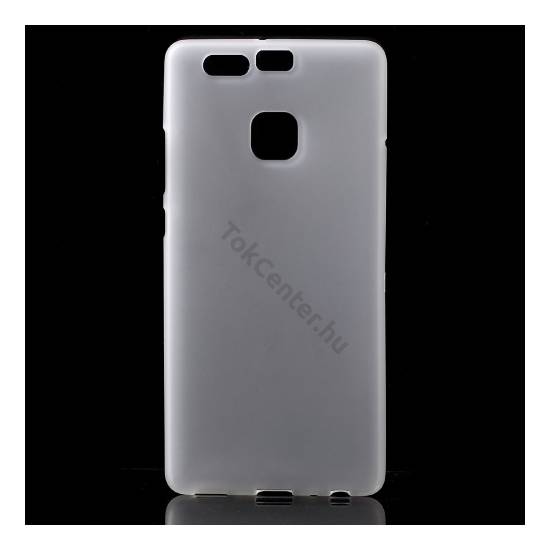Huawei P9 Telefonvédő gumi / szilikon (fényes keret) FEHÉR