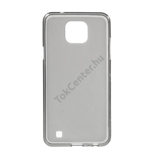 LG X Cam Telefonvédő gumi / szilikon (fényes keret) FÜSTSZÍNŰ