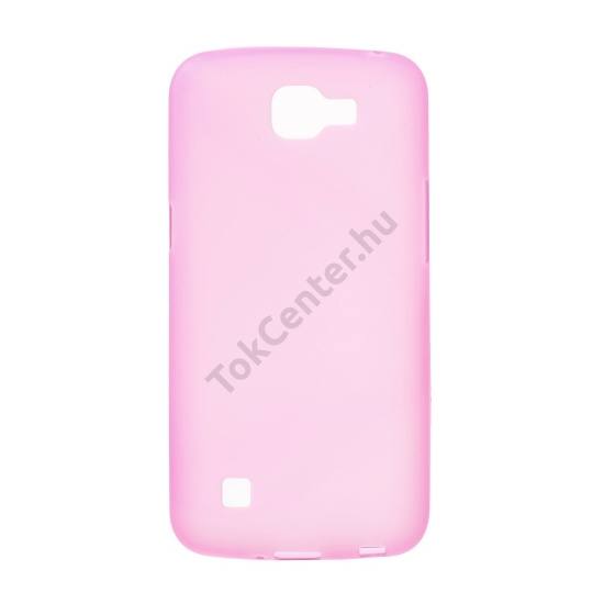 LG K4 (K120e) Telefonvédő gumi / szilikon (fényes keret) RÓZSASZÍN
