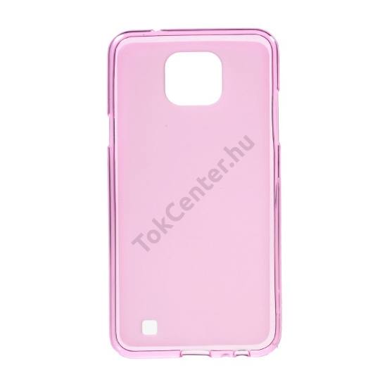 LG X Cam Telefonvédő gumi / szilikon (fényes keret) RÓZSASZÍN