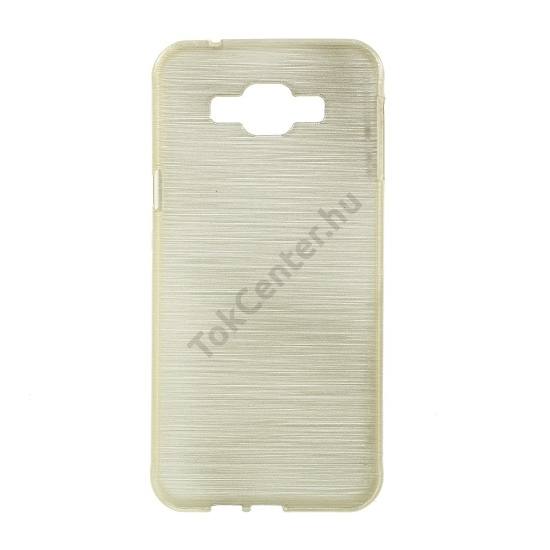 Samsung Galaxy A8 (SM-A800F) Telefonvédő gumi / szilikon (szálcsiszolt mintázat) ARANY