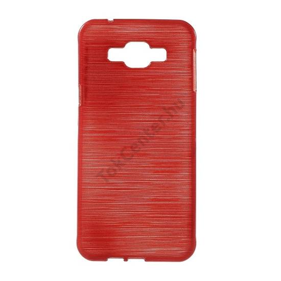 Samsung Galaxy A8 (SM-A800F) Telefonvédő gumi / szilikon (szálcsiszolt mintázat) PIROS