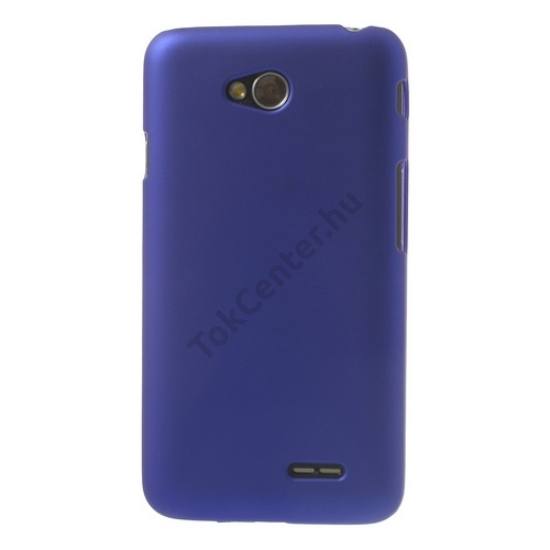 LG L65 (D280) Műanyag telefonvédő gumírozott SÖTÉTKÉK