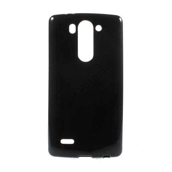 LG G3 S (D722) Telefonvédő gumi / szilikon FÉNYES FEKETE