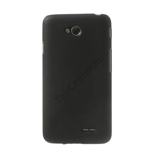 LG L65 (D280) Műanyag telefonvédő gumírozott FEKETE
