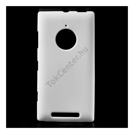 Nokia Lumia 830 Telefonvédő gumi / szilikon FÉNYES FEHÉR