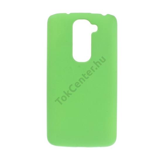 LG G2 mini (D620) Műanyag telefonvédő gumírozott ZÖLD