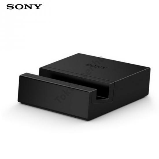 Sony Xperia Z2 (D6503) Asztali töltő állvány (2 adapter, mágneses) FEKETE