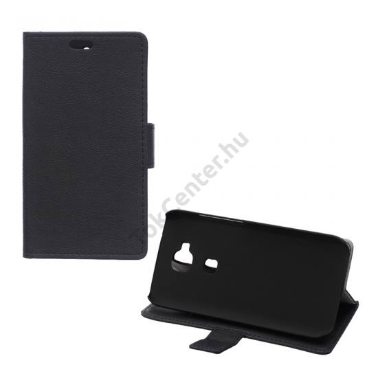 Huawei G8 Tok álló, bőr (FLIP, oldalra nyíló, asztali tartó funkció) FEKETE