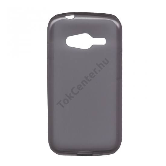 Samsung Galaxy Ace NXT (SM-G313H) Telefonvédő gumi / szilikon (fényes keret) FÜSTSZÍNŰ