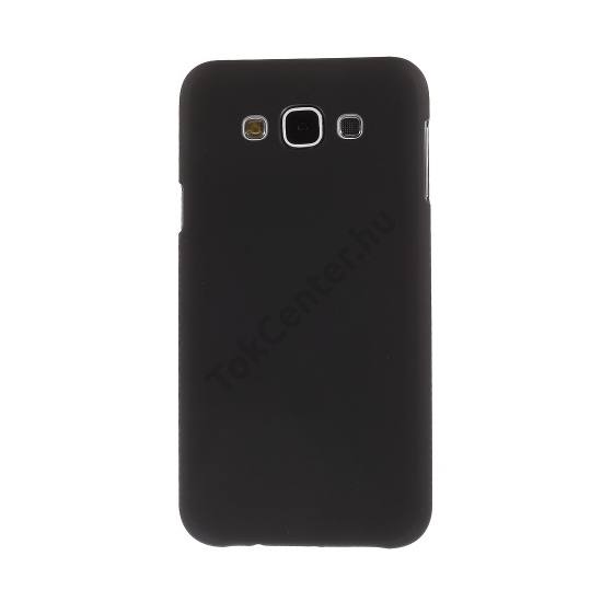 Samsung Galaxy E7 (SM-E700) Műanyag telefonvédő gumírozott FEKETE