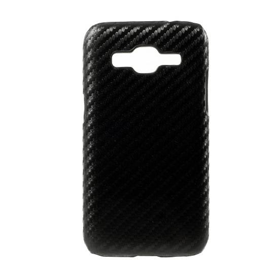 Samsung Galaxy Core Prime (SM-G360) Műanyag telefonvédő (karbon minta) FEKETE