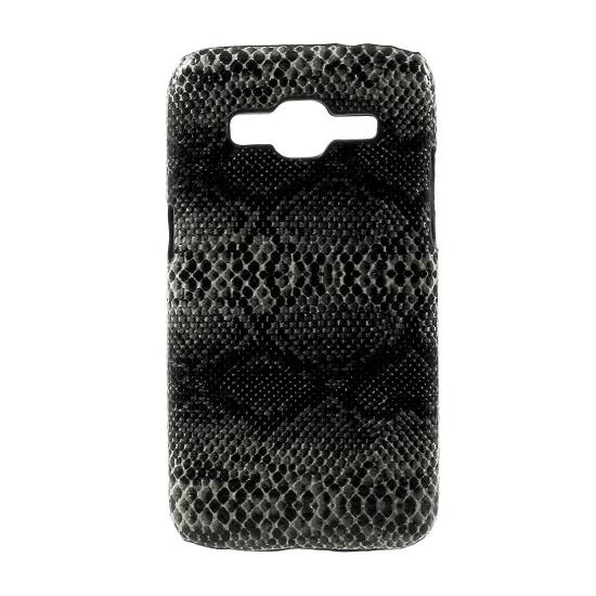 Samsung Galaxy Core Prime (SM-G360) Műanyag telefonvédő (kígyóbőr minta) FEKETE