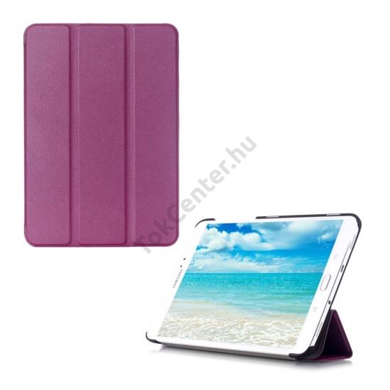Samsung Galaxy Tab S2 9.7 LTE (SM-T815) / Samsung Galaxy Tab S2 9.7 WIFI (SM-T810) Tok álló, bőr hatású (aktív flip, oldalra nyíló, TRIFOLD asztali tartó funkció) LILA