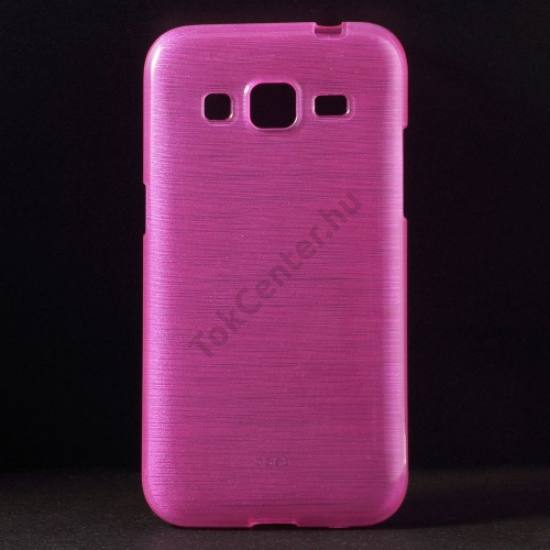 Samsung Galaxy Core Prime (SM-G360) Telefonvédő gumi / szilikon (szálcsiszolt mintázat) MAGENTA