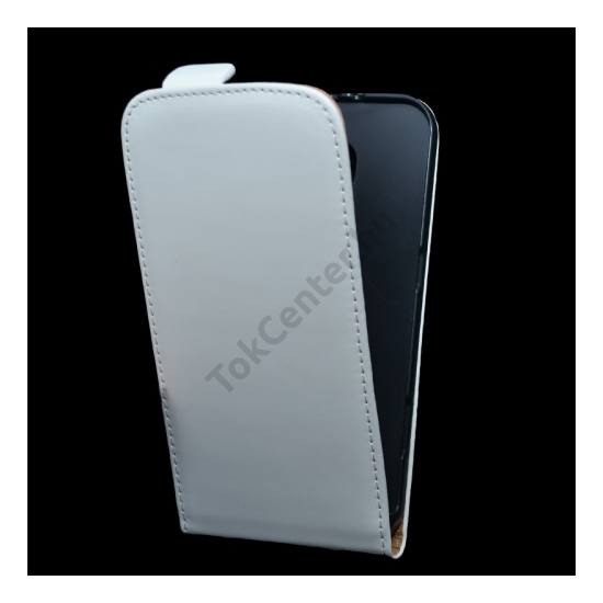 Samsung Galaxy S6 (SM-G920) Tok álló, bőr (FLIP, mágneses) FEHÉR