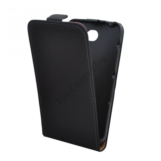 Sony Xperia E4 (E2105) Tok álló, bőr (FLIP, mágneses) FEKETE