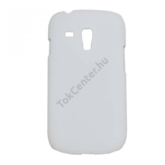 Samsung Galaxy S III. mini (GT-I8190) Műanyag telefonvédő gumírozott FEHÉR