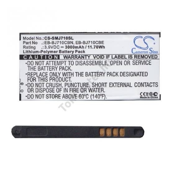 Samsung Galaxy J7 (2016) (SM-J710) Akku 3000 mAh LI-ION (EB-BJ710CBE kompatibilis)