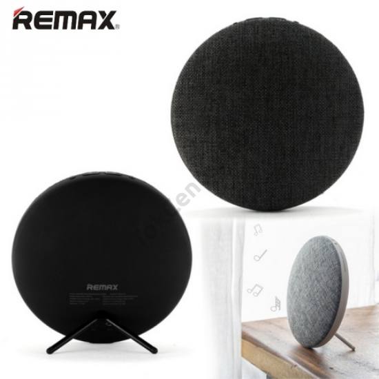 REMAX M9 BLUETOOTH hordozható hangszóró (textil borítás, mikrofon, 3.5 mm jack csatlakozó) FEKETE
