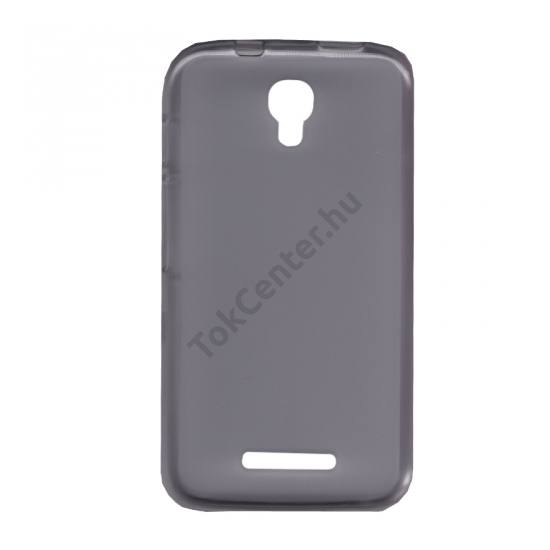 Alcatel Pixi First (OT-4024) Telefonvédő gumi / szilikon (fényes keret) FÜSTSZÍNŰ