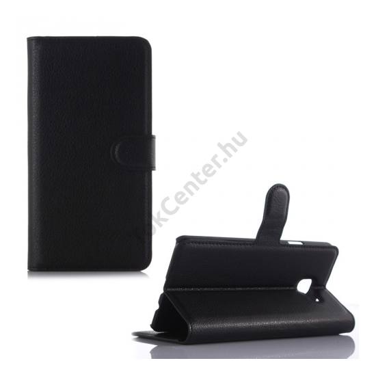 Samsung Galaxy A7 (2016) (SM-A710F) Tok álló, bőr (FLIP, oldalra nyíló, asztali tartó funkció) FEKETE