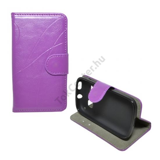 Alcatel Pop C3 (OT-4033) Tok álló, bőr (FLIP, oldalra nyíló, asztali tartó funkció) LILA