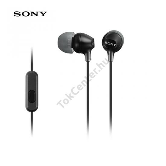 James bond SZTEREO (3.5 mm jack, mikrofon,  felvevő gomb) FEKETE