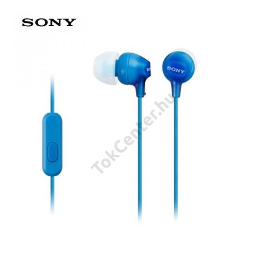 James bond SZTEREO (3.5 mm jack, mikrofon,  felvevő gomb) KÉK