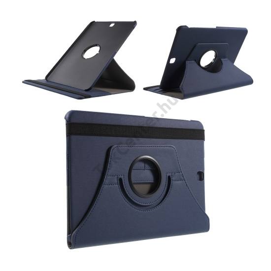 Samsung Galaxy Tab S2 9.7 (SM-T810) WIFI Tok álló, bőr (FLIP, asztali tartó funkció, 360°-ban forgatható) SÖTÉTKÉK
