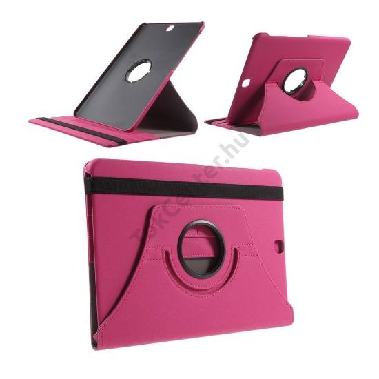 Samsung Galaxy Tab S2 9.7 (SM-T810) WIFI Tok álló, bőr (FLIP, asztali tartó funkció, 360°-ban forgatható) MAGENTA