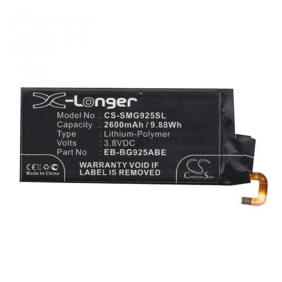 Samsung Galaxy S6 EDGE (SM-G925F) Akku 2600 mAh LI-ION (EB-BG925ABE / GH43-04420A kompatibilis, belső akku, beépítése szakértelmet igényel!)