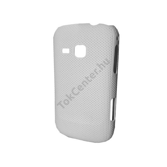Samsung Galaxy Mini 2 (GT-S6500) Műanyag telefonvédő (lyukacsos mintás) FEHÉR