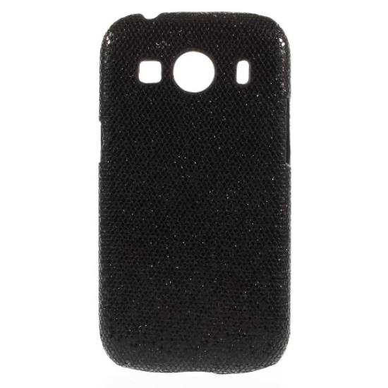 Samsung Galaxy Ace 4 LTE (SM-G357FZ) Műanyag telefonvédő (csillogó, flitteres) FEKETE